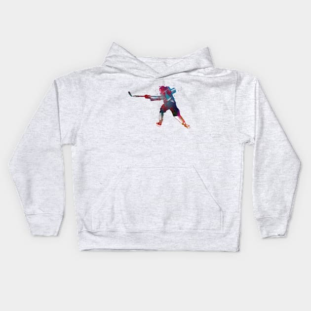 hockey player #hockey #sport Kids Hoodie by JBJart